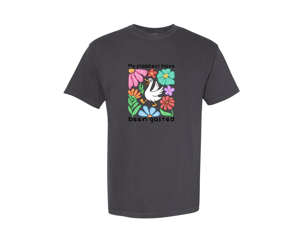brand:Comfort Colors|color:Graphite|My Flabbers Have Been Gasted Goose 2 Graphic T-Shirt