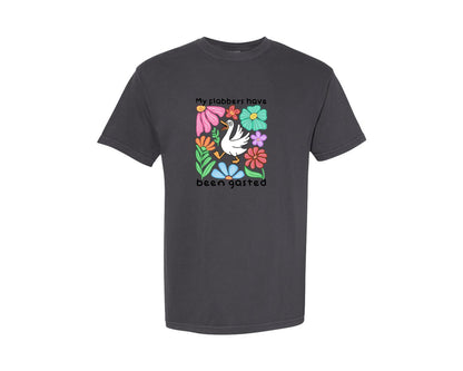 brand:Comfort Colors|color:Graphite|My Flabbers Have Been Gasted Goose 2 Graphic T-Shirt
