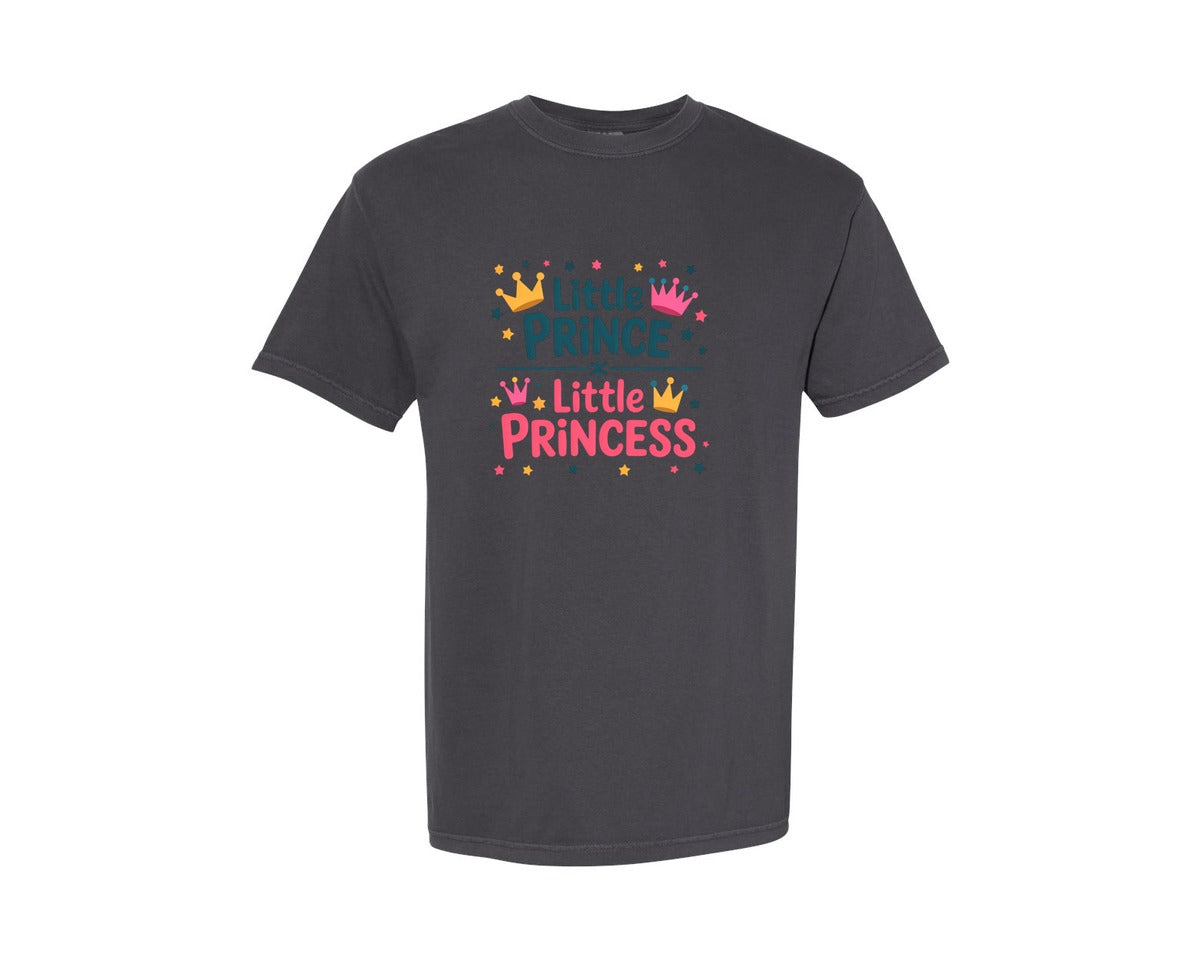 brand:Comfort Colors|color:Graphite|Little Prince Or Little Princess Graphic T-Shirt