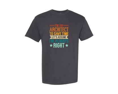 brand:Comfort Colors|color:Graphite|Architect Architecture T Shirt Design 131 Graphic T-Shirt