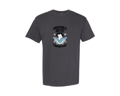 brand:Comfort Colors|color:Graphite|Forever Free Greenland Map Graphic T-Shirt