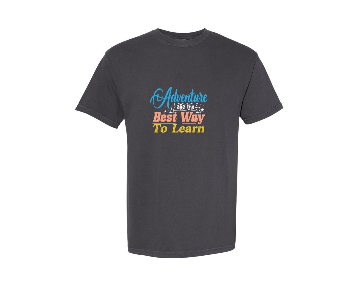 brand:Comfort Colors|color:Graphite|Adventure Are The Best Way To Learn 3 Graphic T-Shirt