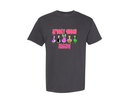 brand:Comfort Colors|color:Graphite|Spooky Goose Season Halloween Graphic T-Shirt