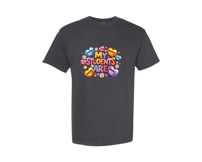 brand:Comfort Colors|color:Graphite|My Students Are Valentine Graphic T-Shirt
