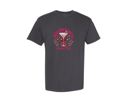brand:Comfort Colors|color:Graphite|Galentines Social Club 2 Graphic T-Shirt