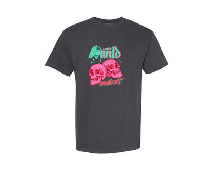 brand:Comfort Colors|color:Graphite|A Little Wild Sweet Skull File 2 Graphic T-Shirt