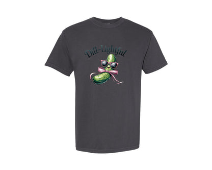 brand:Comfort Colors|color:Graphite|Dill Lightful Funny Pickle 2 Graphic T-Shirt