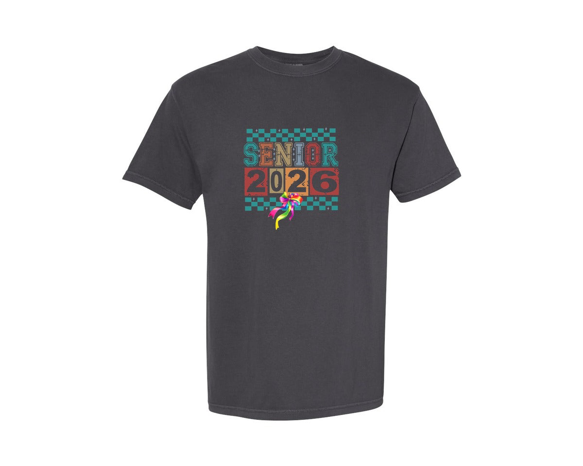 brand:Comfort Colors|color:Graphite|Coquette Senior 2026 Pngsvg 2 Graphic T-Shirt