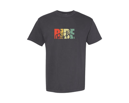 brand:Comfort Colors|color:Graphite|Ride Bicycle Retro Cycling T Shirt 2 Graphic T-Shirt
