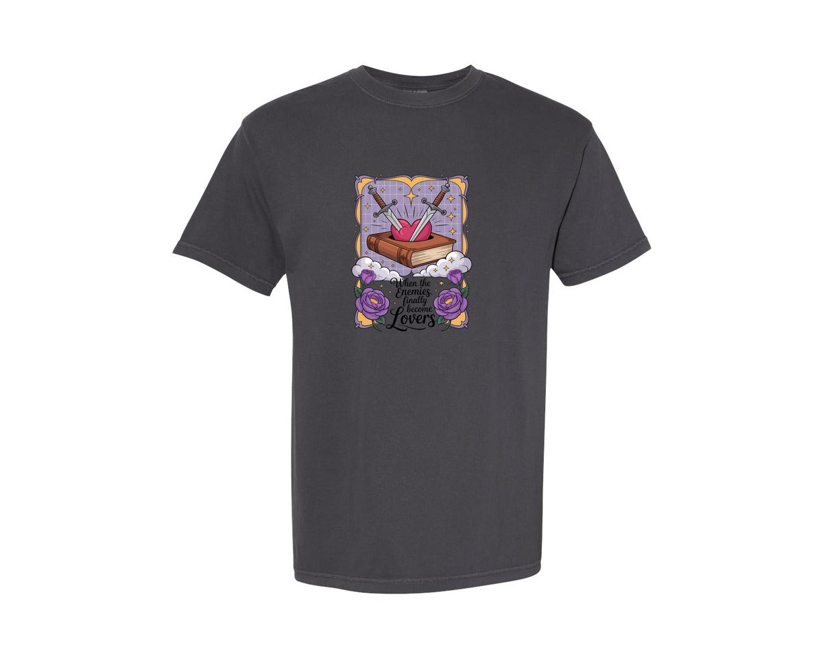 brand:Comfort Colors|color:Graphite|Enemies To Lovers Fantasy Graphic T-Shirt