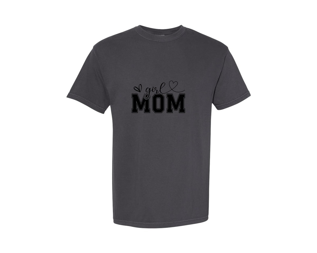 brand:Comfort Colors|color:Graphite|Girl Mom Mothers Day Mama Graphic T-Shirt