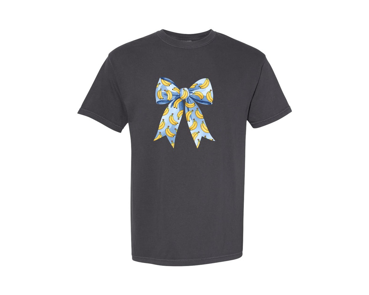 brand:Comfort Colors|color:Graphite|Coquette Banana Bow Graphic T-Shirt