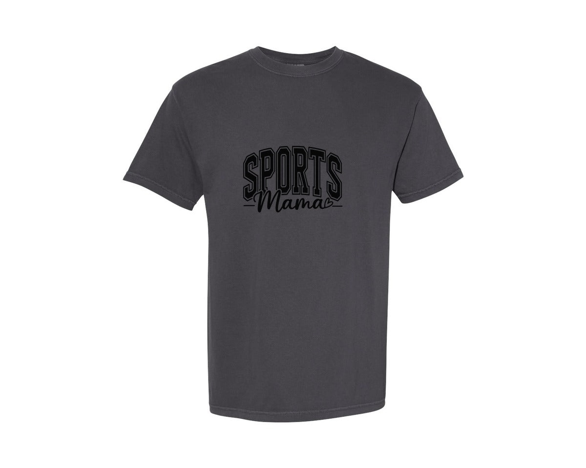 brand:Comfort Colors|color:Graphite|Sports Mama Varsity Graphic T-Shirt