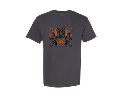brand:Comfort Colors|color:Graphite|Basketball Mom Shirt Mom Graphic T-Shirt