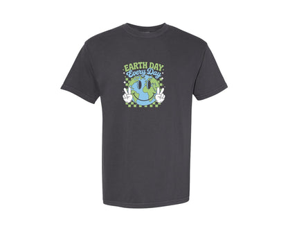 brand:Comfort Colors|color:Graphite|Earth Day Every Day Tee Graphic T-Shirt