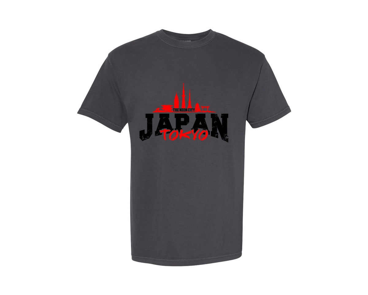 brand:Comfort Colors|color:Graphite|Distressed Tokyo Japan Shirt Graphic T-Shirt