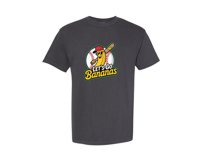 brand:Comfort Colors|color:Graphite|Lets Go Banana Sports Team Mascot 2 Graphic T-Shirt