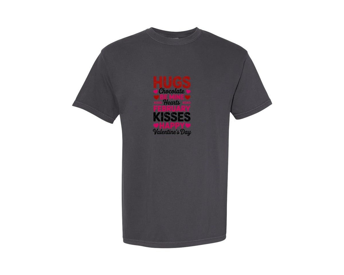 brand:Comfort Colors|color:Graphite|Happy Valentines Day Xoxo Valentine Graphic T-Shirt