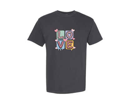 brand:Comfort Colors|color:Graphite|Xoxo Valentine Day Love Design Graphic T-Shirt