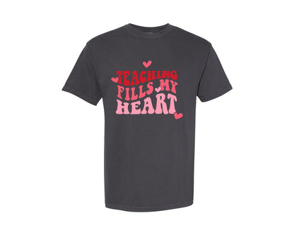 brand:Comfort Colors|color:Graphite|Teacher Valentine Graphic T-Shirt