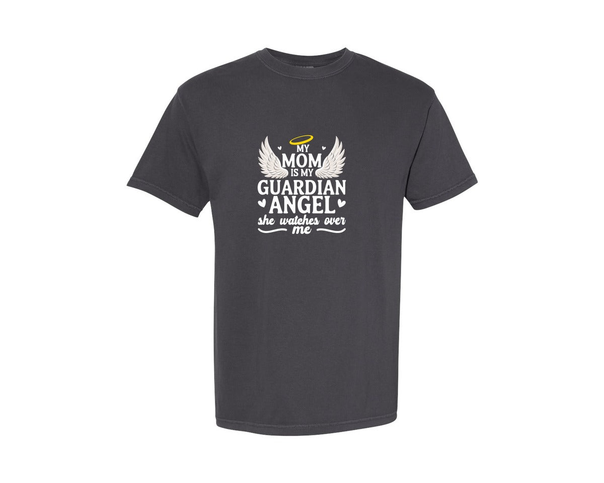 brand:Comfort Colors|color:Graphite|My Mom Is My Guardian Angel T Shirt Graphic T-Shirt