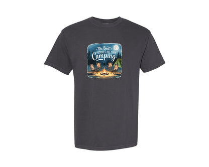 brand:Comfort Colors|color:Graphite|Cozy Camping Memories Nighttime Graphic T-Shirt
