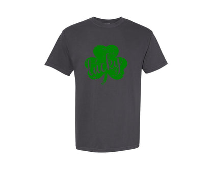 brand:Comfort Colors|color:Graphite|Lucky Shamrock Distressed St Patrick Day Graphic T-Shirt