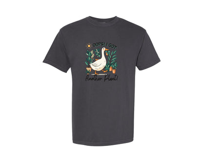 brand:Comfort Colors|color:Graphite|Oops I Got Another Plant Funny Goose Graphic T-Shirt