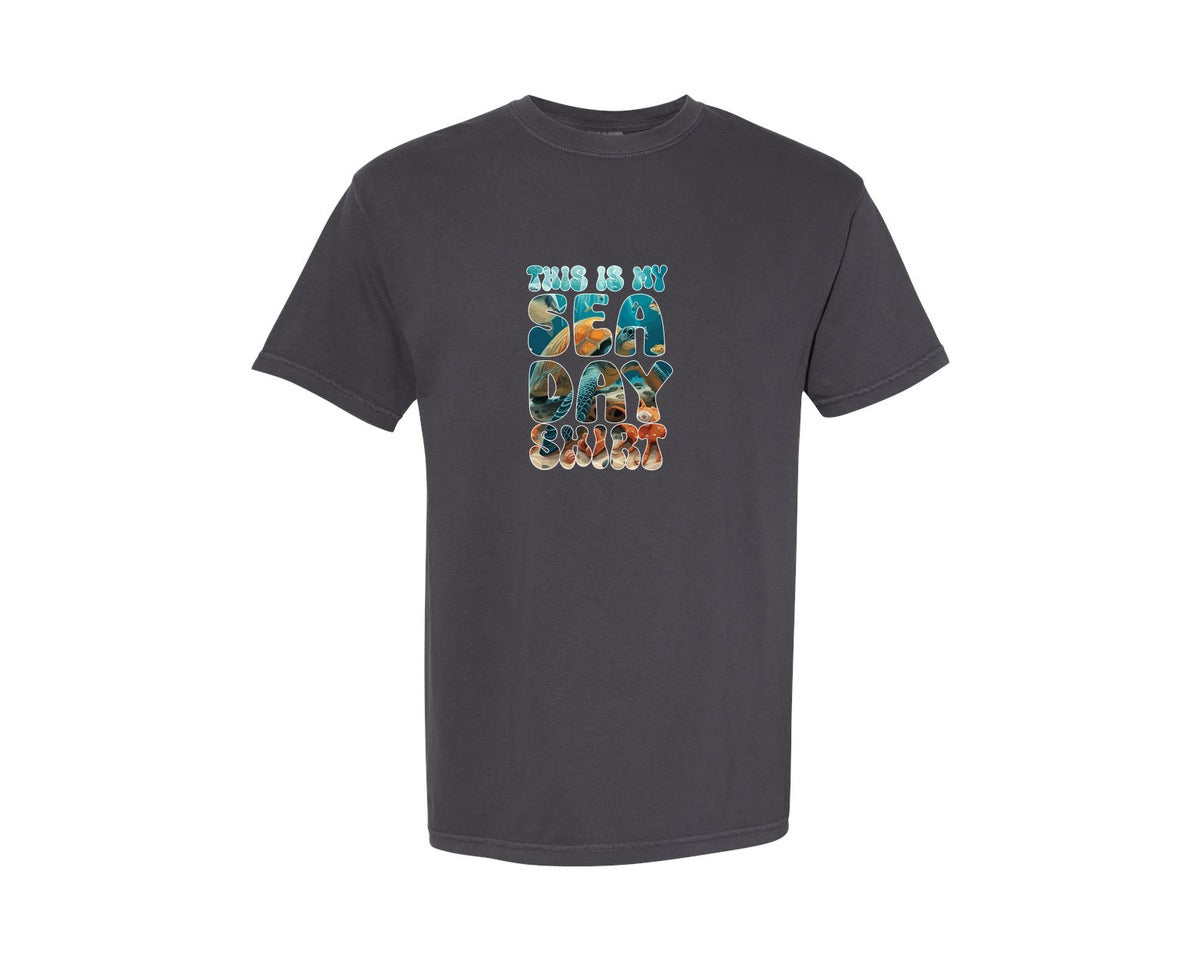 brand:Comfort Colors|color:Graphite|This Is My Sea Day Shirt Cruise Tee Graphic T-Shirt