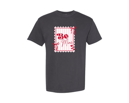 brand:Comfort Colors|color:Graphite|Coquette Valentines Postage Stamp Graphic T-Shirt
