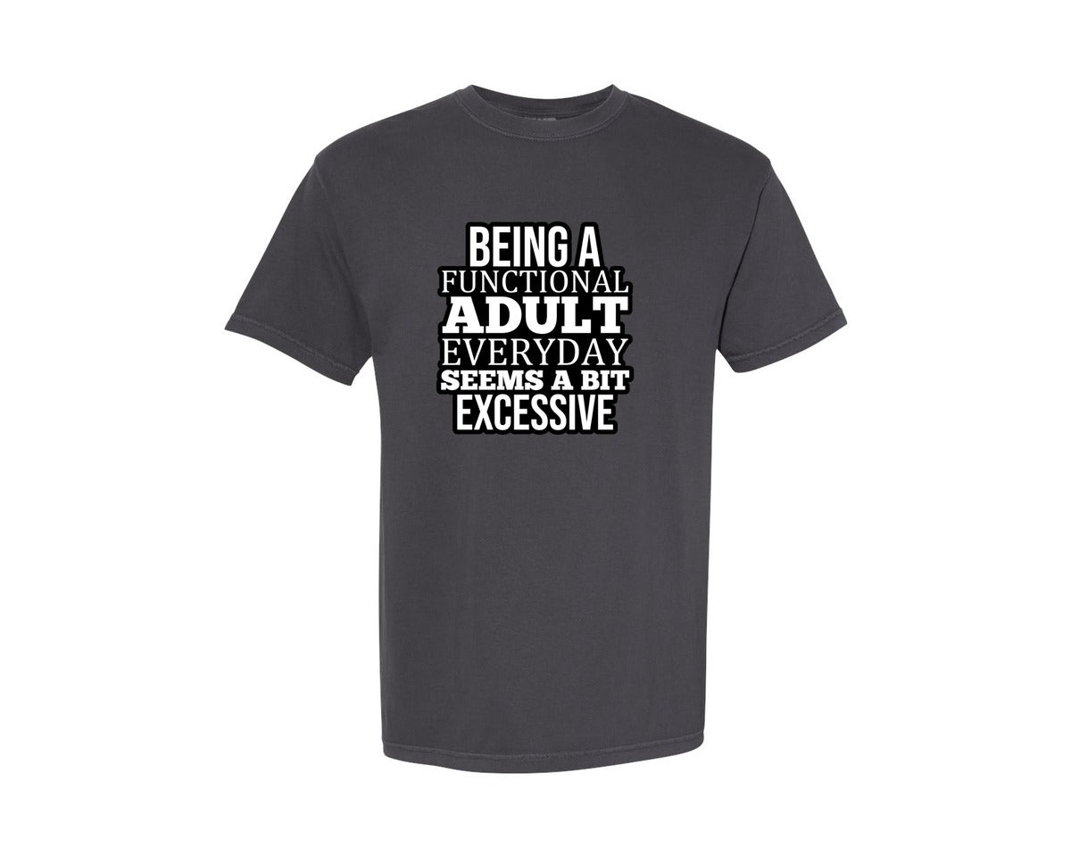brand:Comfort Colors|color:Graphite|Funny Sarcastic Saying Adult 2 Graphic T-Shirt