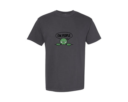 brand:Comfort Colors|color:Graphite|Ew People Alien Ufo T Shirt Design Graphic T-Shirt