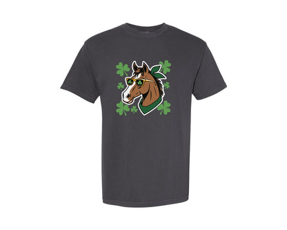 brand:Comfort Colors|color:Graphite|St Patricks Day Horse Irish Day Graphic T-Shirt