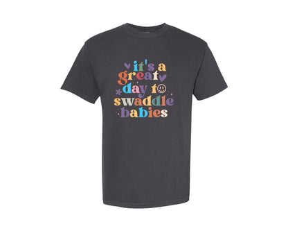 brand:Comfort Colors|color:Graphite|Its A Beautiful Day To Catch Babies Graphic T-Shirt