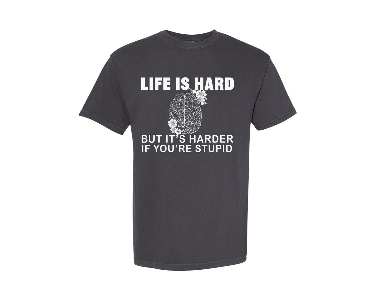 brand:Comfort Colors|color:Graphite|Stupid People 30 Designs Graphic T-Shirt