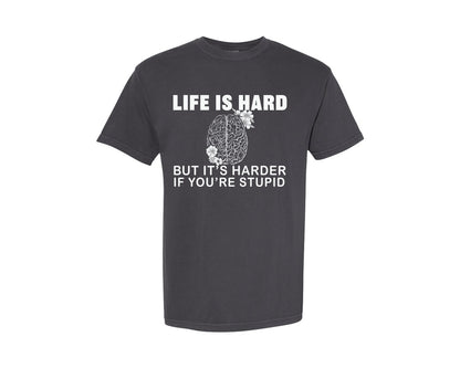 brand:Comfort Colors|color:Graphite|Stupid People 30 Designs Graphic T-Shirt
