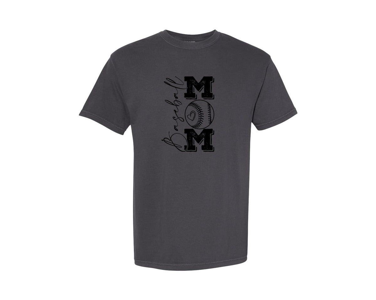 brand:Comfort Colors|color:Graphite|Baseball Mama 16 Graphic T-Shirt