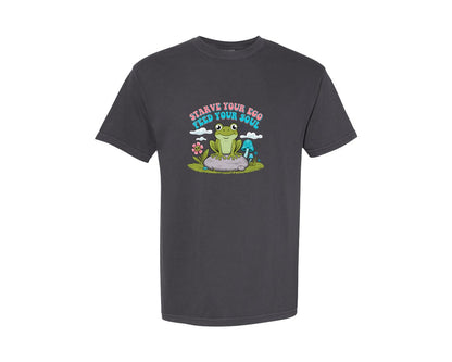 brand:Comfort Colors|color:Graphite|Funny Frog 4 Graphic T-Shirt