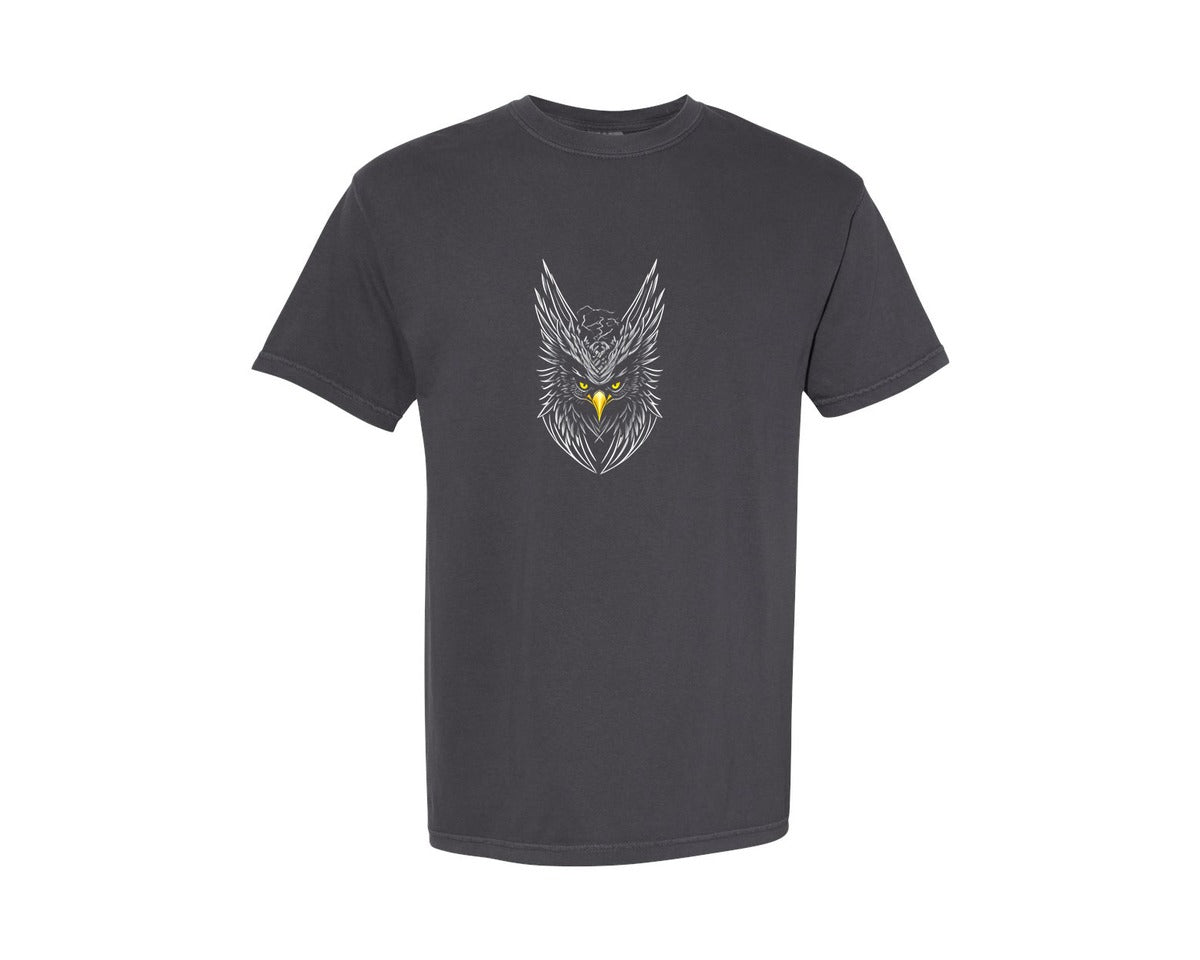 brand:Comfort Colors|color:Graphite|Fiery Eagle Art Graphics Graphic T-Shirt
