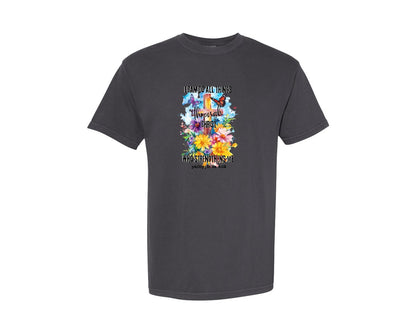 brand:Comfort Colors|color:Graphite|I Can Do All Things Through Christ 20 Graphic T-Shirt