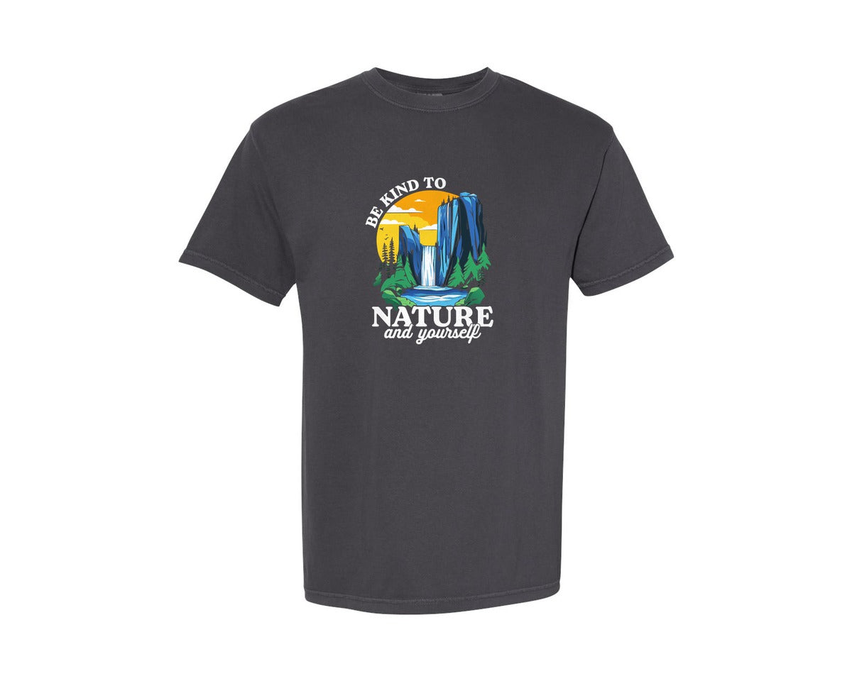 brand:Comfort Colors|color:Graphite|Be Kind To Nature And Yourself Graphic T-Shirt