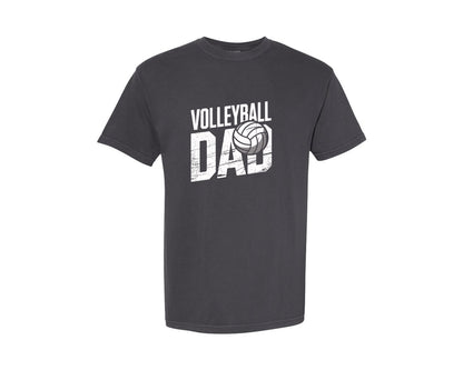 brand:Comfort Colors|color:Graphite|Volleyball Dad Fathers Day 3 Graphic T-Shirt