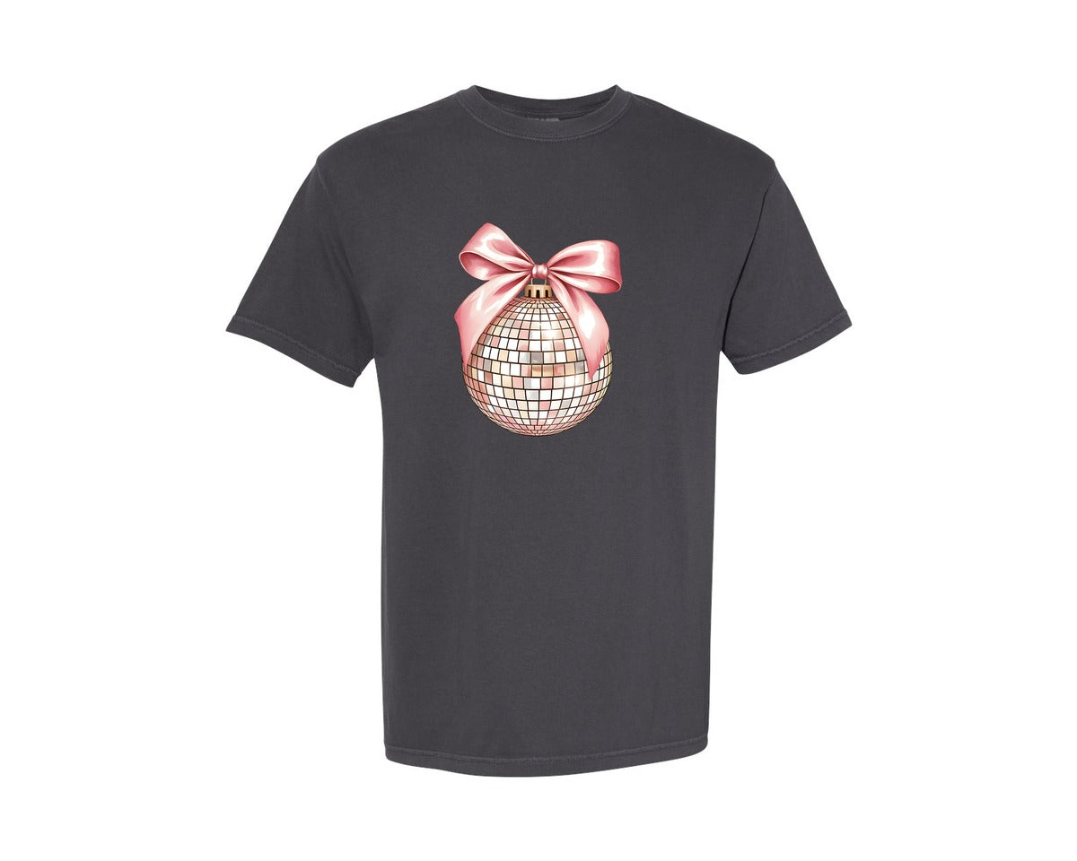 brand:Comfort Colors|color:Graphite|2026 New Years Disco Ball Pnghello 2026 Graphic T-Shirt