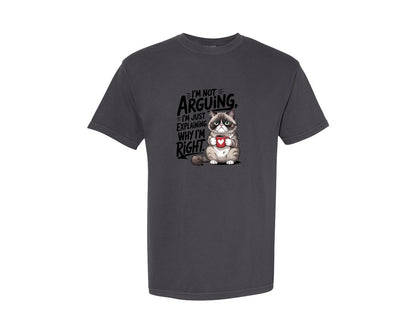 brand:Comfort Colors|color:Graphite|Funny Cat Sarcastic Sassy Graphic T-Shirt