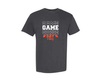 brand:Comfort Colors|color:Graphite|Game Day Vibes Super Bowl Design 2 Graphic T-Shirt