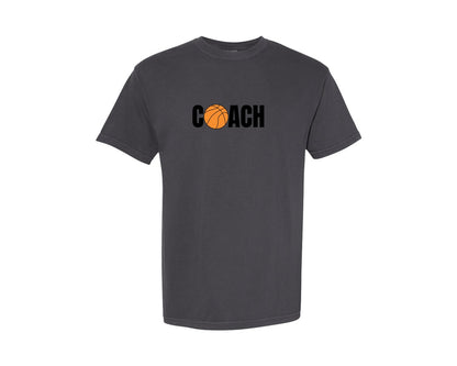 brand:Comfort Colors|color:Graphite|Basketball Coach File Graphic T-Shirt