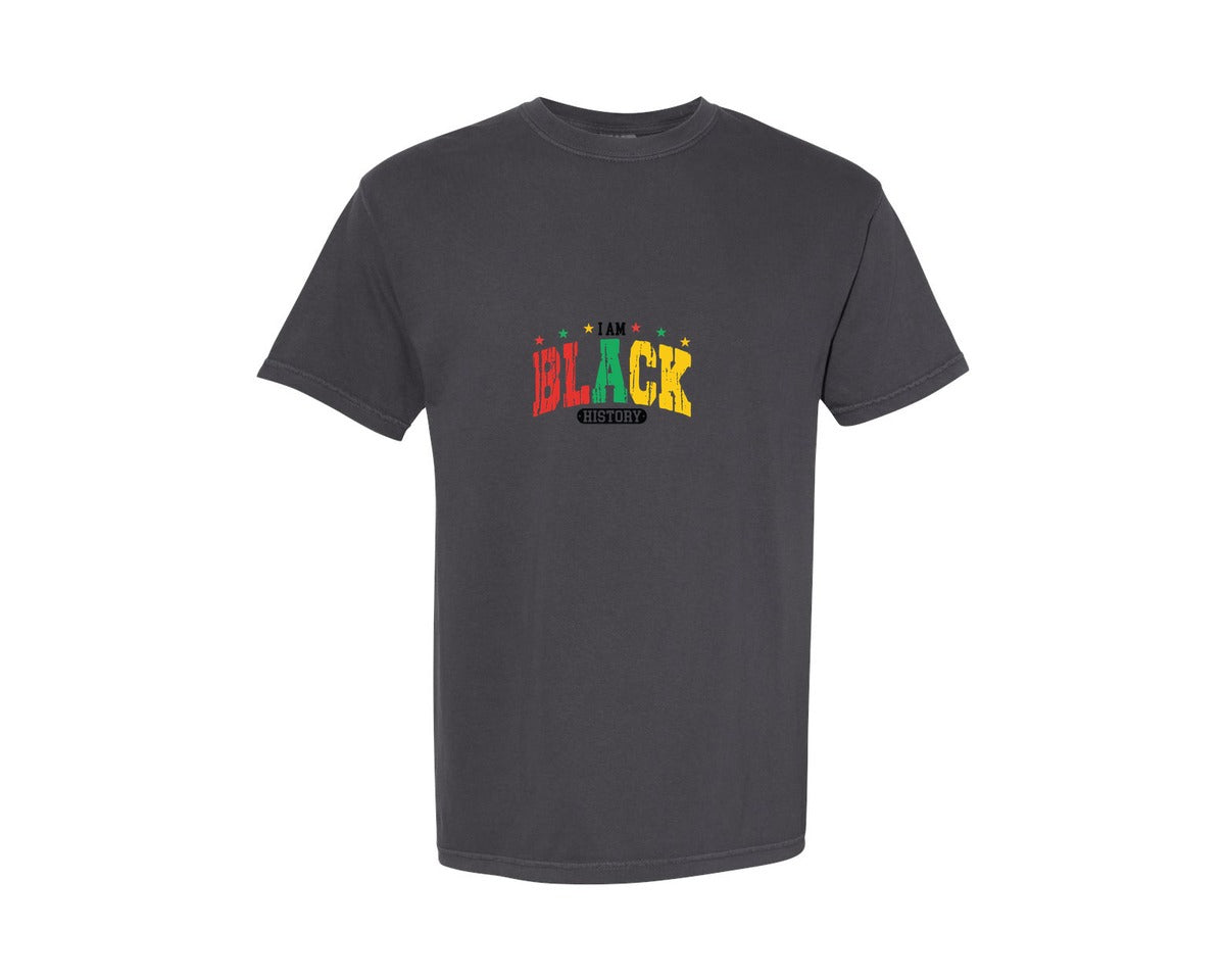 brand:Comfort Colors|color:Graphite|I Am Black History Svgpng Graphic T-Shirt