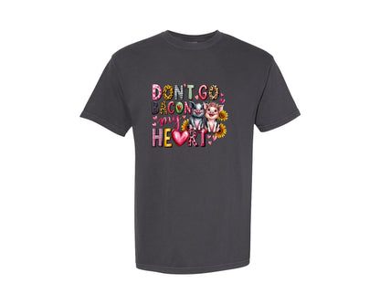 brand:Comfort Colors|color:Graphite|Dont Go Bacon My Heart Western Graphic T-Shirt