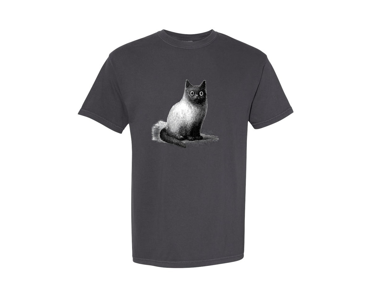 brand:Comfort Colors|color:Graphite|Halloween Ghost And Cat 12 Graphic T-Shirt