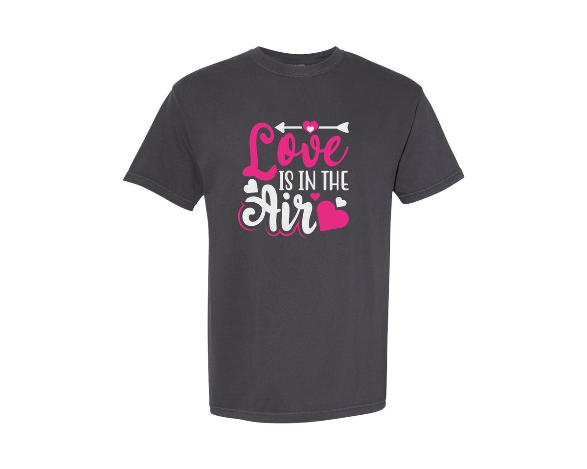 brand:Comfort Colors|color:Graphite|Love Is In The Air Cut File T Shirt 3 Graphic T-Shirt